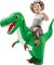 GOOSH Inflatable Dinosaur Halloween Costume Riding T Rex Air for Kids and Adults